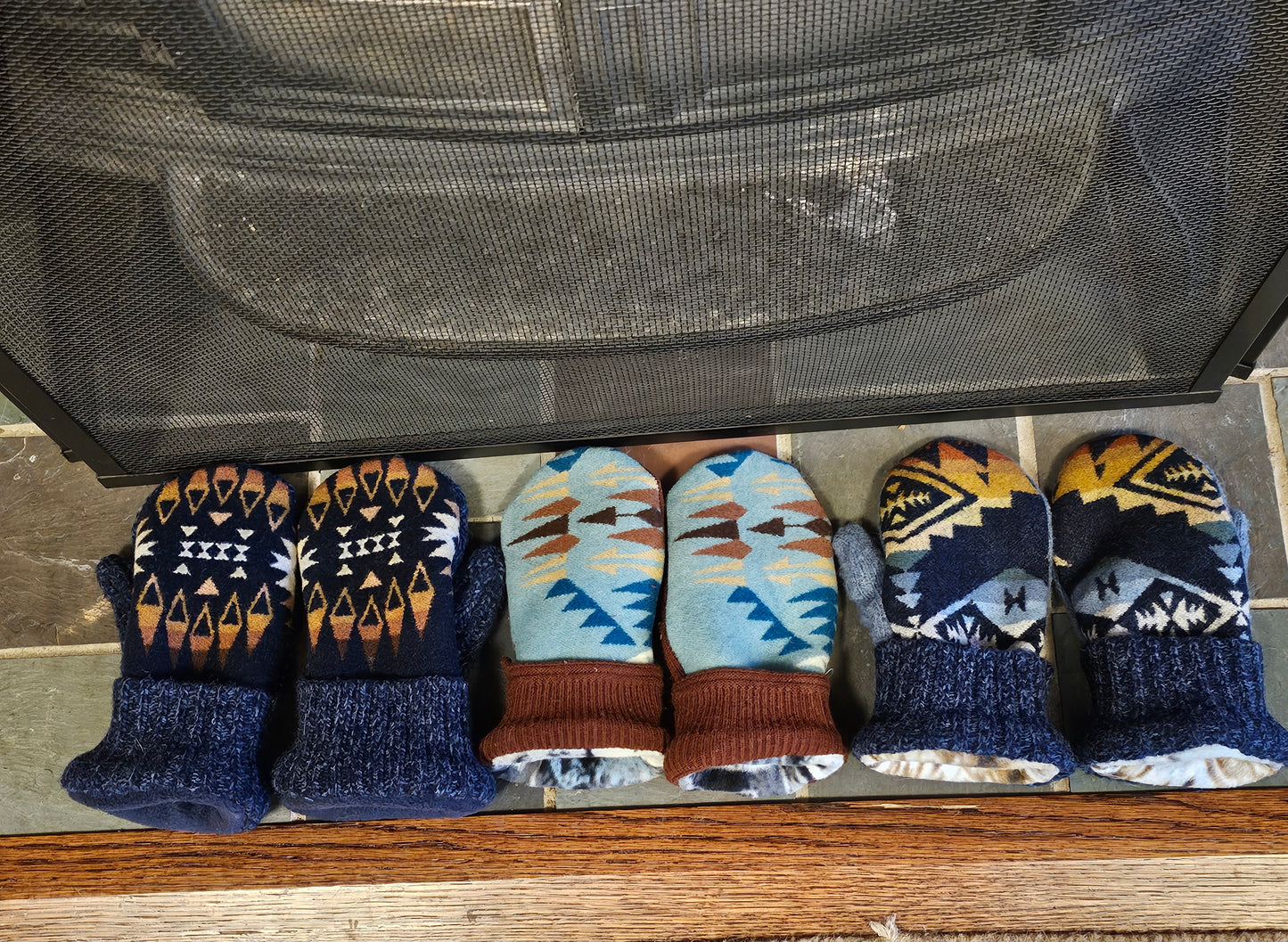 Rancho Arroyo Aqua Mittens Gloves Wool Mittens (small)