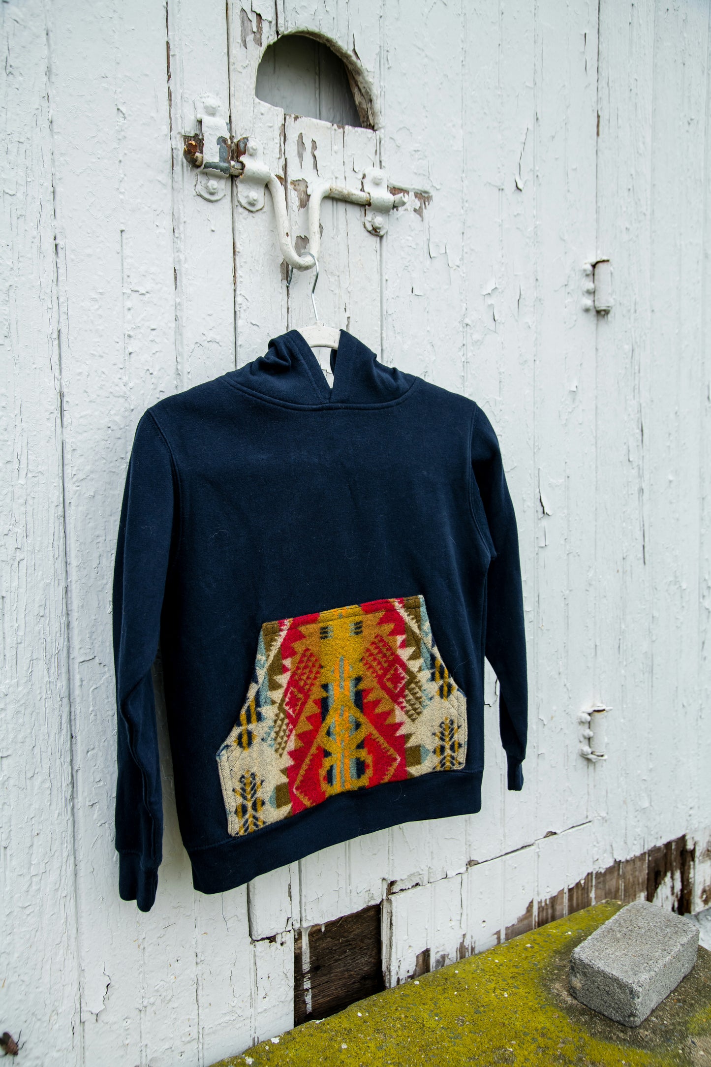 Youth Large Navy Hoodie Hooded Sweatshirt Kids Sweatshirt - Journey West