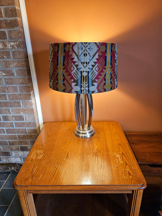 Journey West lamp shade w/ wood or glass lamp base