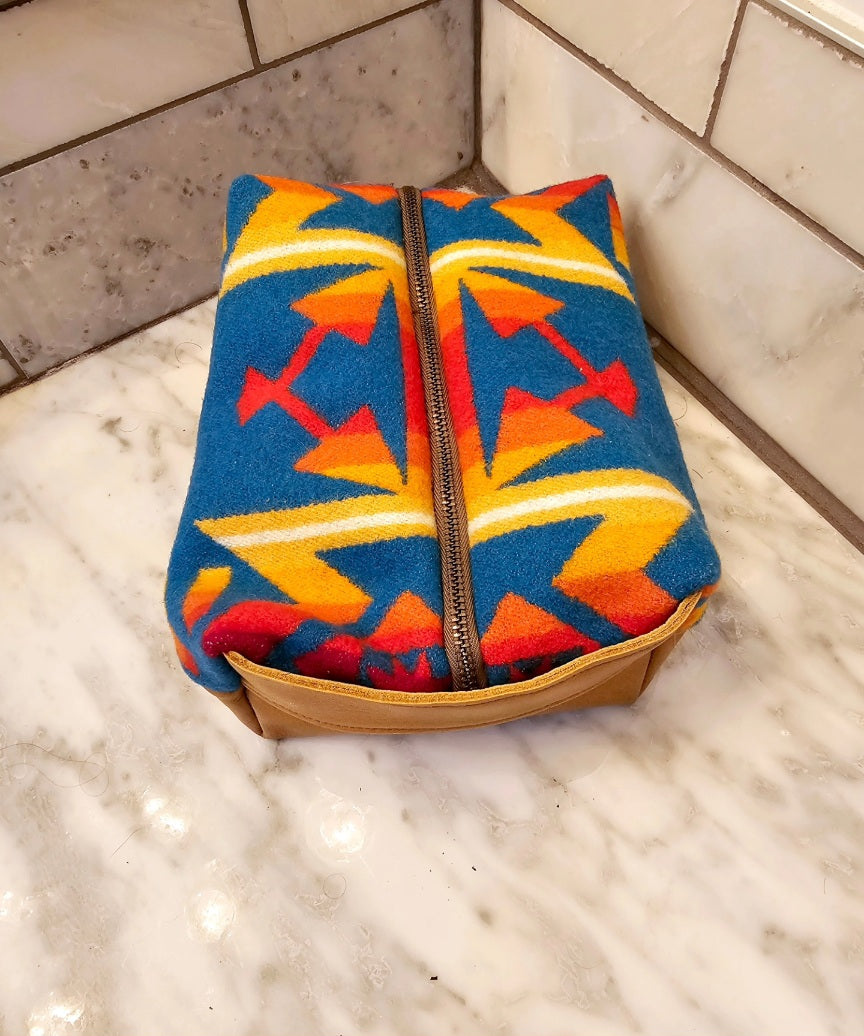 Condensed Turquoise Dopp kit/ toiletry bag