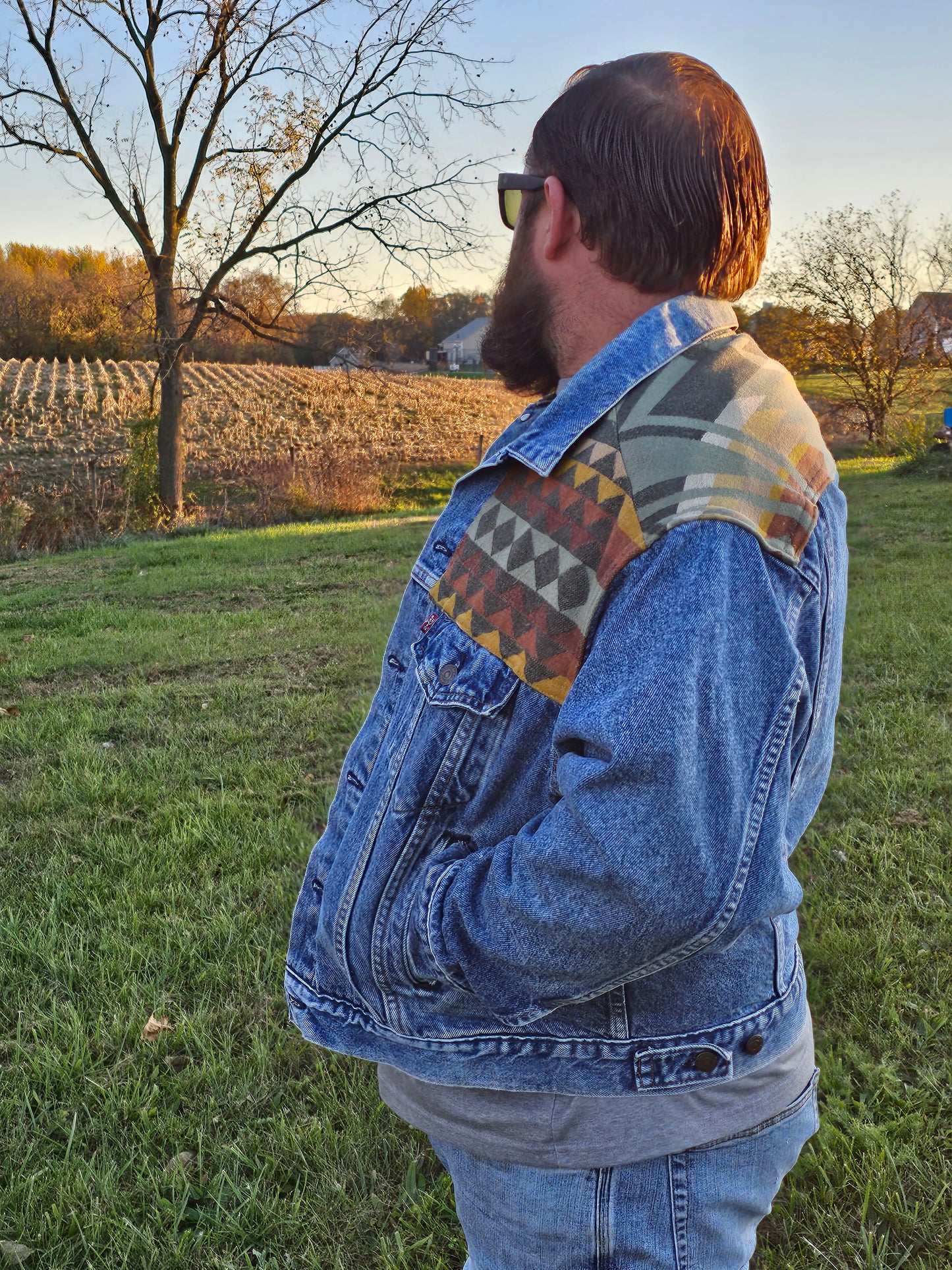 Harding Sage Mens denim jacket (XL)